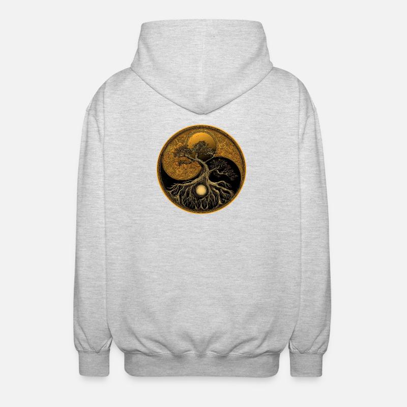 Baum des Lebens - Unisex Kapuzenjacke - Hellgrau meliert
