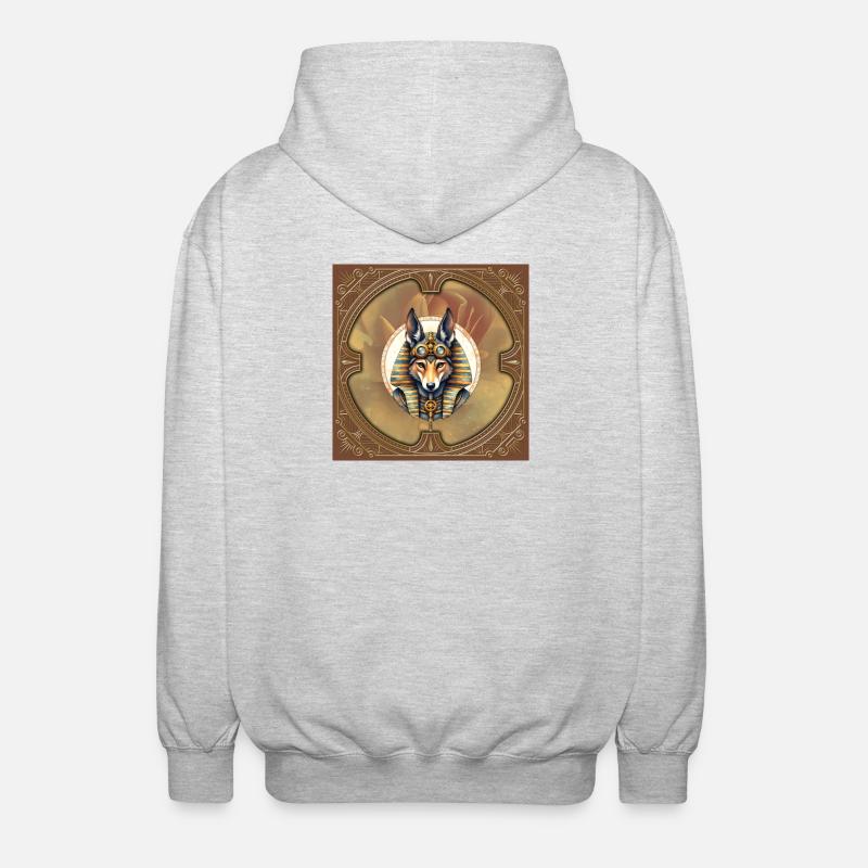 Steampunk Pharaon Renard - Veste à capuche unisexe - gris clair chiné