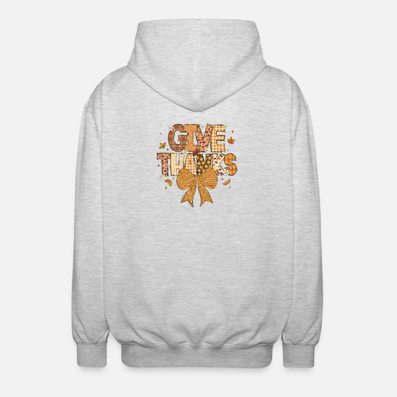 Patchwork Gratitude Automne - Veste à capuche unisexe - gris clair chiné