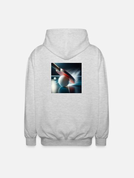 Sports, table tennis - Unisex Hooded Jacket - light heather grey