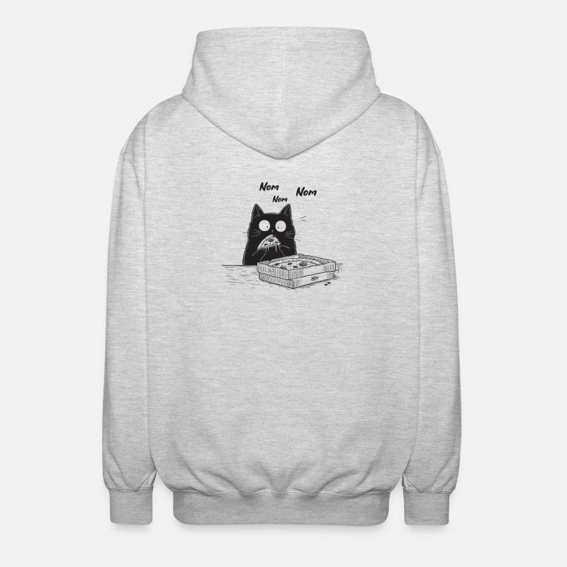 Nom Nom Chat - Veste à capuche unisexe - gris clair chiné