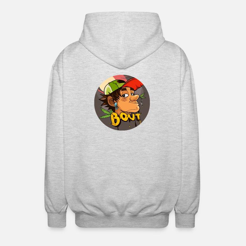 BOut Graffito - Unisex Kapuzenjacke - Hellgrau meliert
