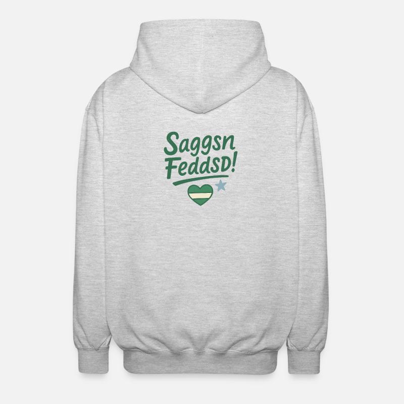 Saggsn_Feddsd- - Unisex Kapuzenjacke - Hellgrau meliert