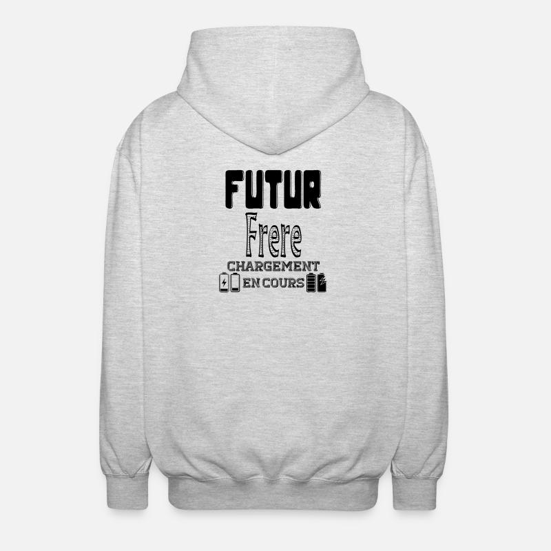 Future Brother Loading In Progress - Unisex Hooded Jacket - light heather grey