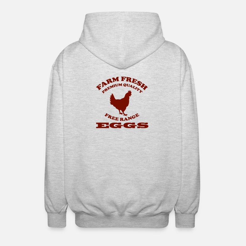 EGGS - Unisex Kapuzenjacke - Hellgrau meliert