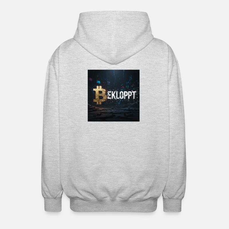 Bitcoin Explosion Crypto Chaos - Veste à capuche unisexe - gris clair chiné