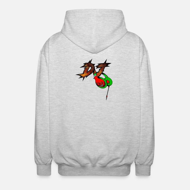 Neon Devil avec casque DJ - Veste à capuche unisexe - gris clair chiné