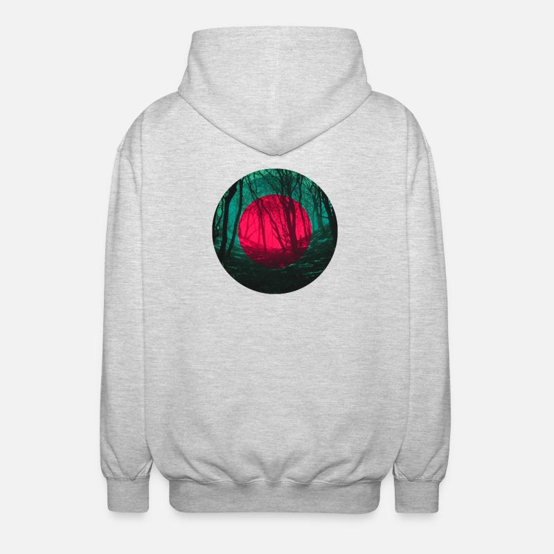 Éclipse de forêt - Veste à capuche unisexe - gris clair chiné