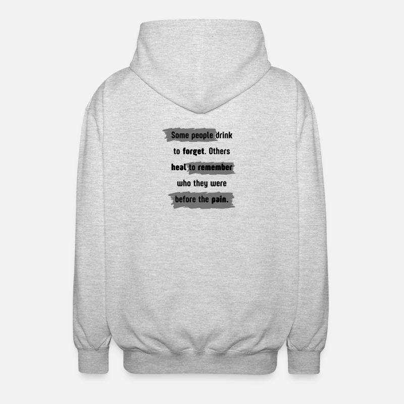 Conception Heal To Remember - Veste à capuche unisexe - gris clair chiné