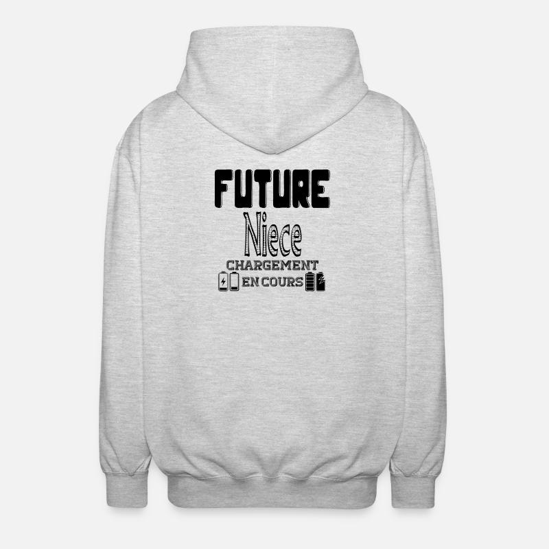 Future Niece Loading In Progress - Unisex Hooded Jacket - light heather grey