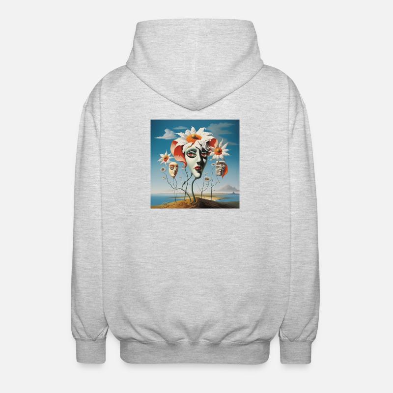 Masques de fleurs Dream - Veste à capuche unisexe - gris clair chiné