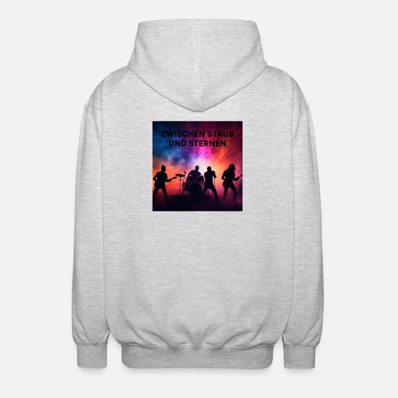 Zwischen Staub und Sternen - Unisex Kapuzenjacke - Hellgrau meliert