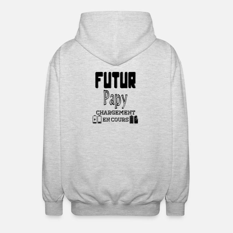 Futur Papy Chargement En Cours - Veste à capuche unisexe - gris clair chiné