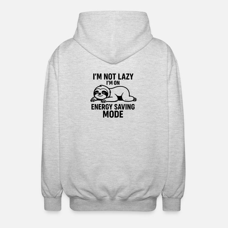 Sloth Power Saving Mode - Unisex Hooded Jacket - light heather grey