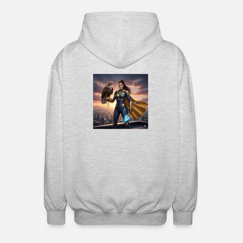 Urban Eagle Heldin - Unisex Kapuzenjacke - Hellgrau meliert