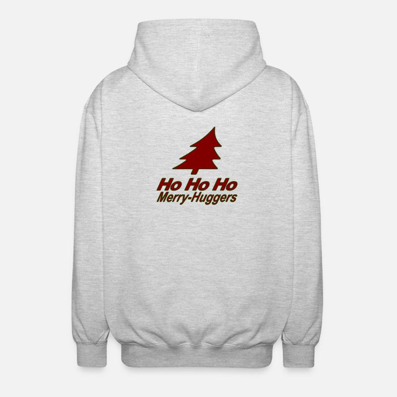 C’est Noël encore, bande de Merry-Huggers ! - Veste à capuche unisexe - gris clair chiné