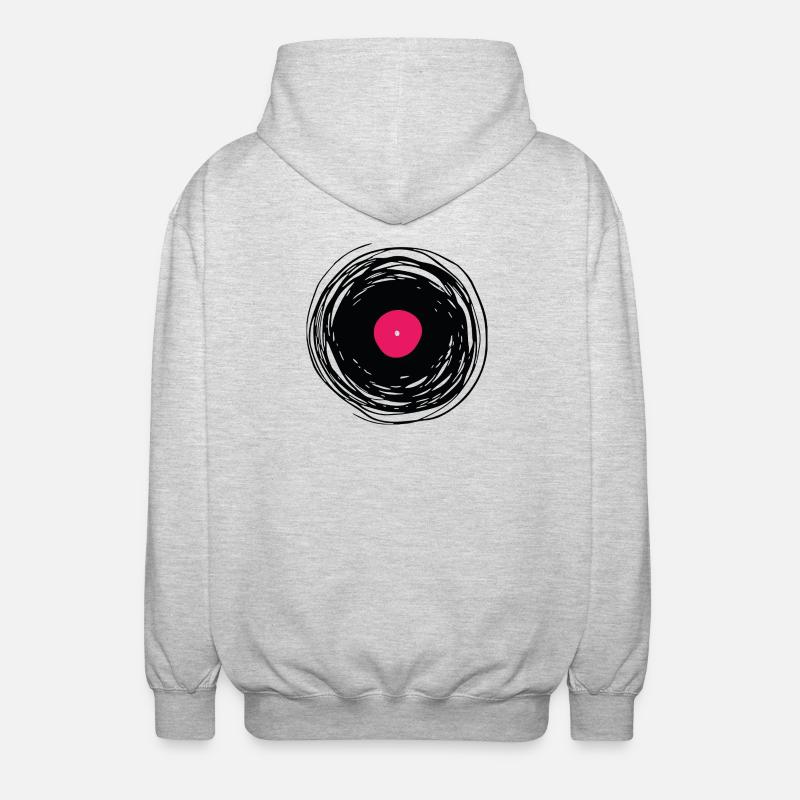 disque - Veste à capuche unisexe - gris clair chiné
