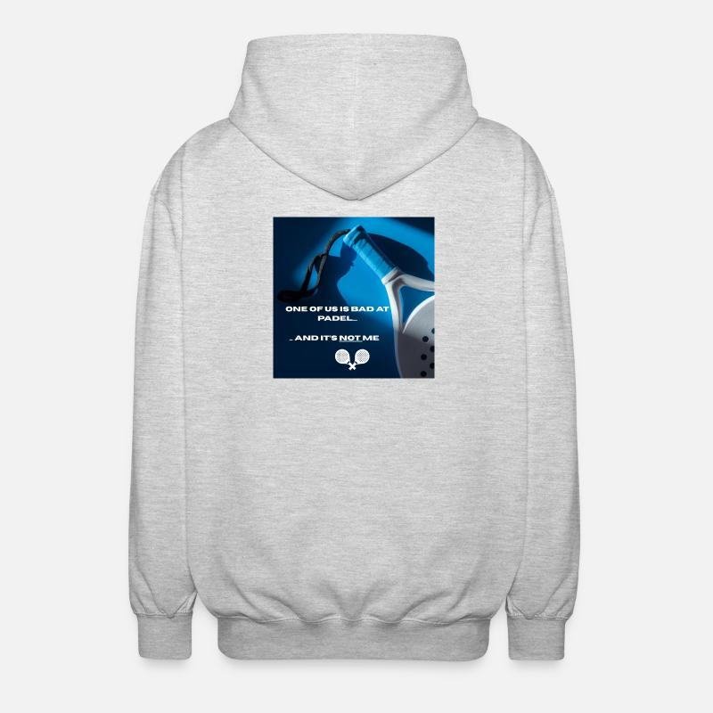 Padel Spruch Tee - Unisex Kapuzenjacke - Hellgrau meliert