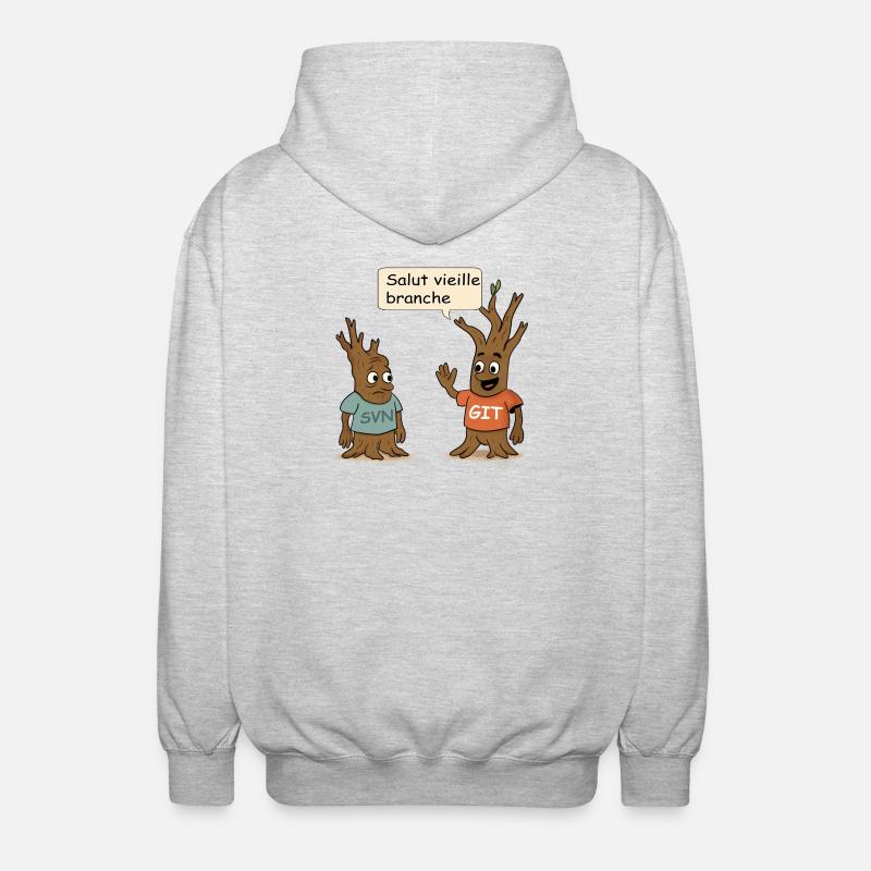 SVN Git developer humor t-shirt - Unisex Hooded Jacket - light heather grey