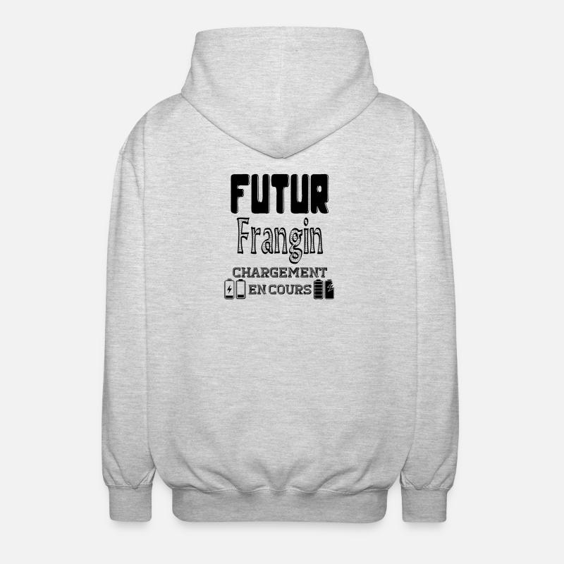 Future Brother Loading In Progress - Unisex Hooded Jacket - light heather grey