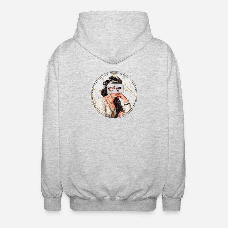 Illustration // Vue à travers la médecine - Veste à capuche unisexe - gris clair chiné