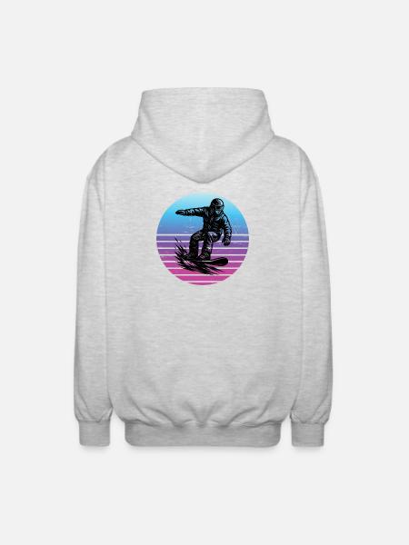 Short and clear snowboard - Unisex Hooded Jacket - light heather grey