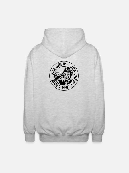 Jga Crew Affe Junggesellenabschied - Unisex Kapuzenjacke - Hellgrau meliert
