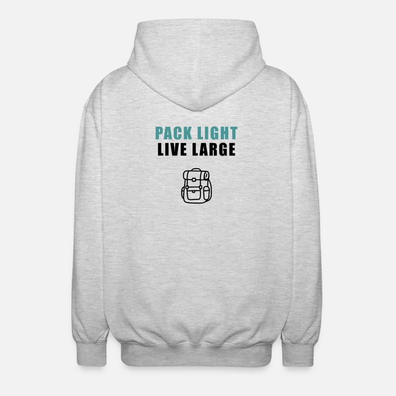 Pack Light Live Large Backpack - Unisex Kapuzenjacke - Hellgrau meliert