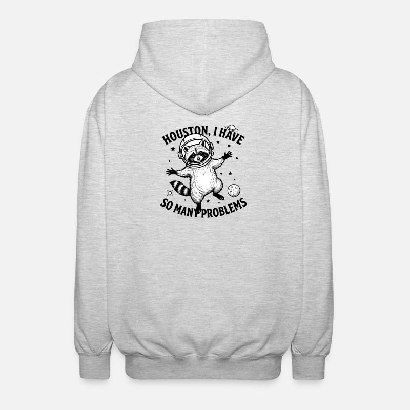 Problem bear - Unisex Hooded Jacket - light heather grey