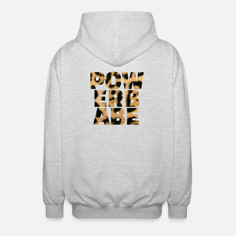 Déclaration du léopard Power Babe - Veste à capuche unisexe - gris clair chiné