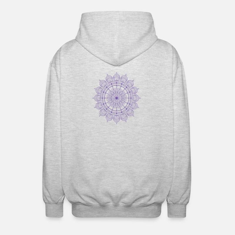 Mandala - Veste à capuche unisexe - gris clair chiné