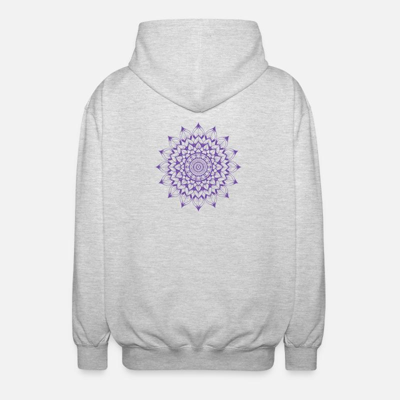 Mandala - Veste à capuche unisexe - gris clair chiné