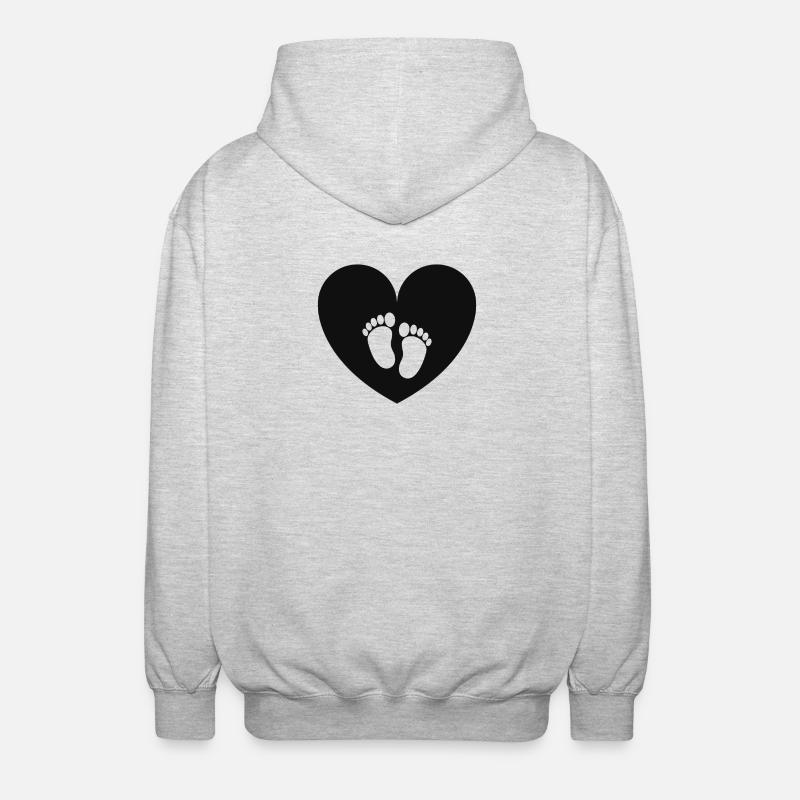 Empreinte de bébé - Veste à capuche unisexe - gris clair chiné