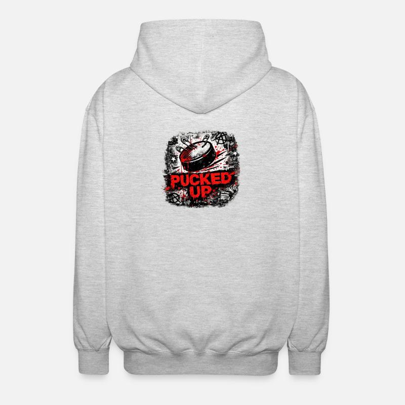 Punk graffitier déformé - Veste à capuche unisexe - gris clair chiné