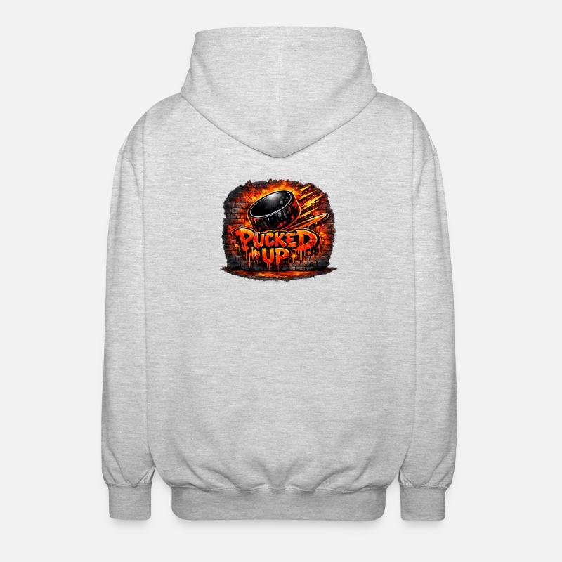 Firepuck Graffiti - Unisex Hooded Jacket - light heather grey