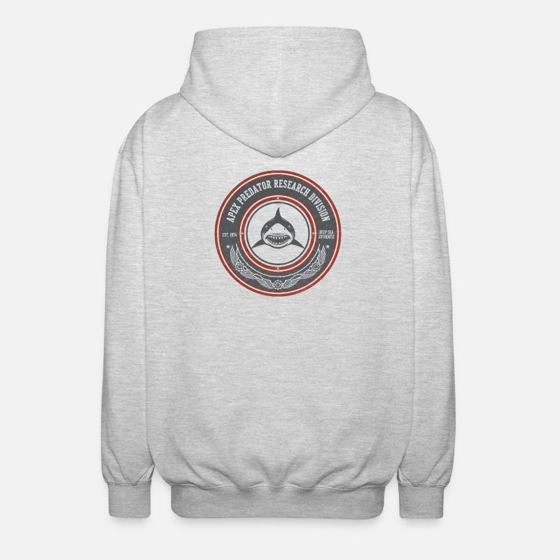 Apex Predator Forschungsemblem - Unisex Kapuzenjacke - Hellgrau meliert