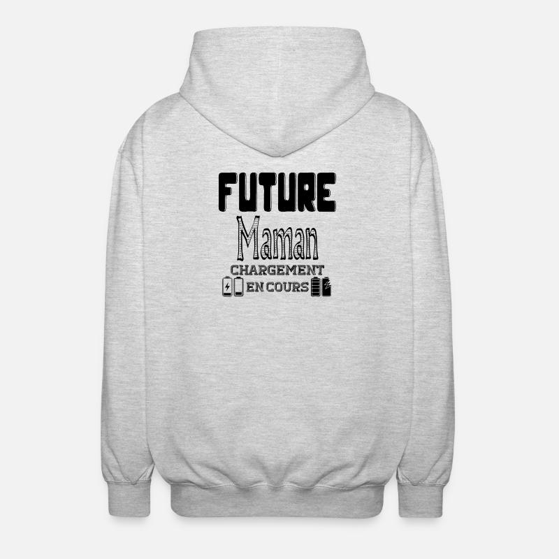 Future Maman Chargement En Cours - Veste à capuche unisexe - gris clair chiné