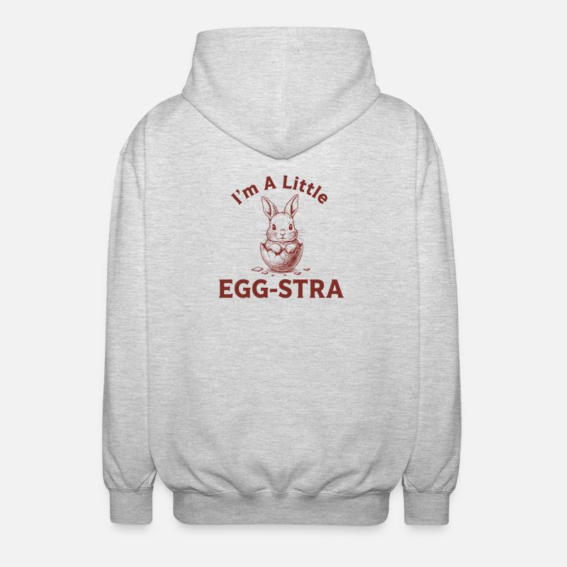 Egg-STRA Bunny Tee - Unisex Kapuzenjacke - Hellgrau meliert