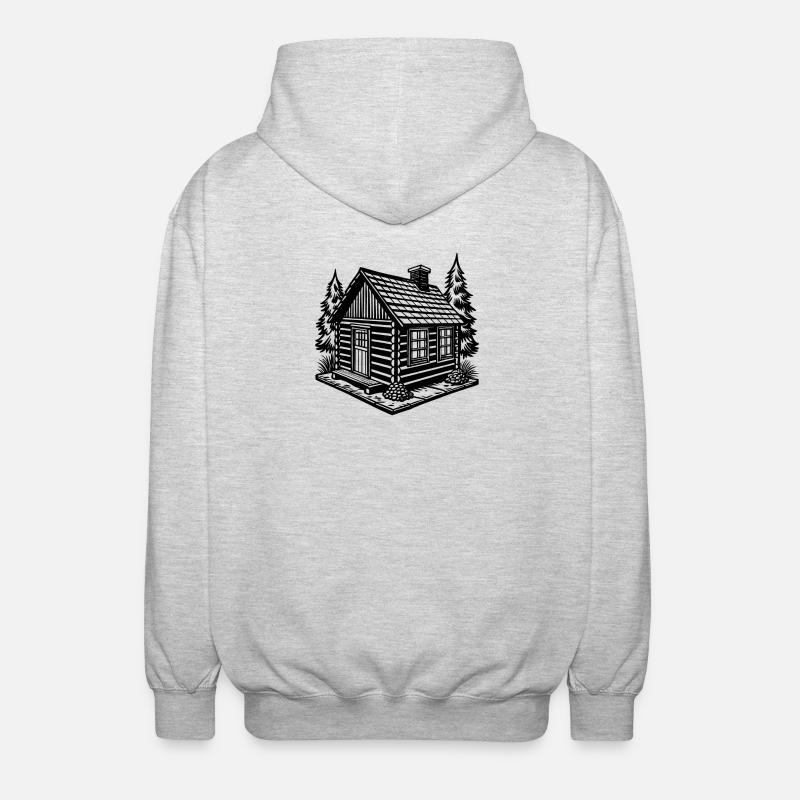 Cabane en rondins - Veste à capuche unisexe - gris clair chiné