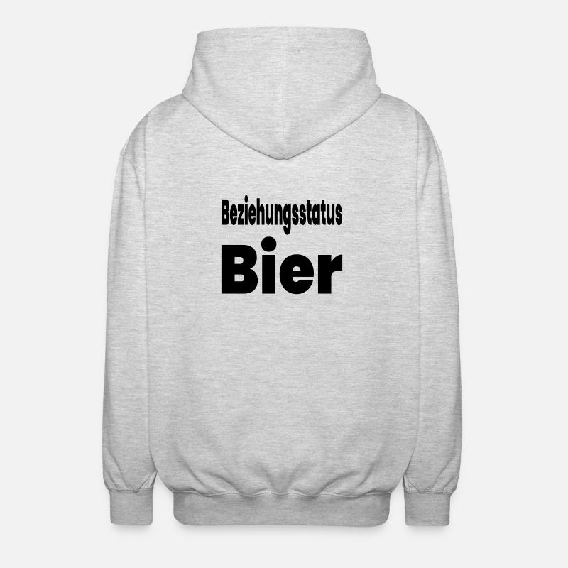 Bier - Unisex Kapuzenjacke - Hellgrau meliert