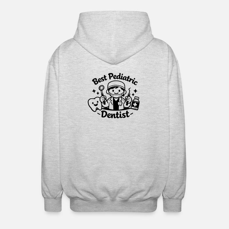 Bester Kinderzahnarzt - Unisex Kapuzenjacke - Hellgrau meliert