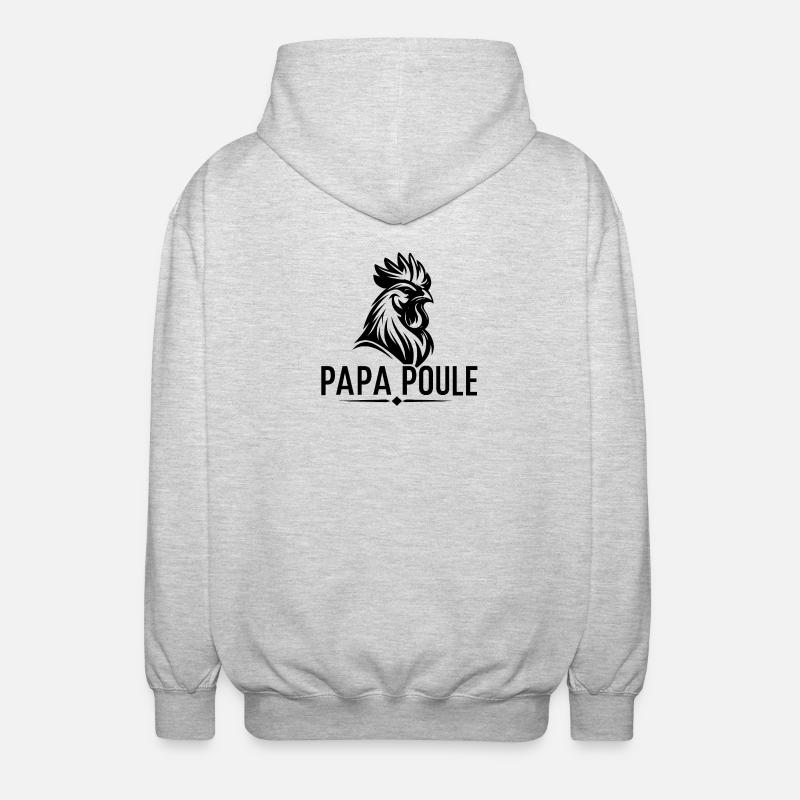 Daddy Hen – Protective Daddy - Unisex Hooded Jacket - light heather grey