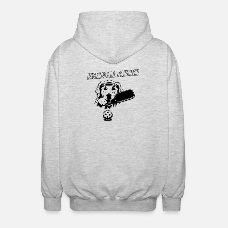 Compagnon de pickleball mignon - Veste à capuche unisexe - gris clair chiné