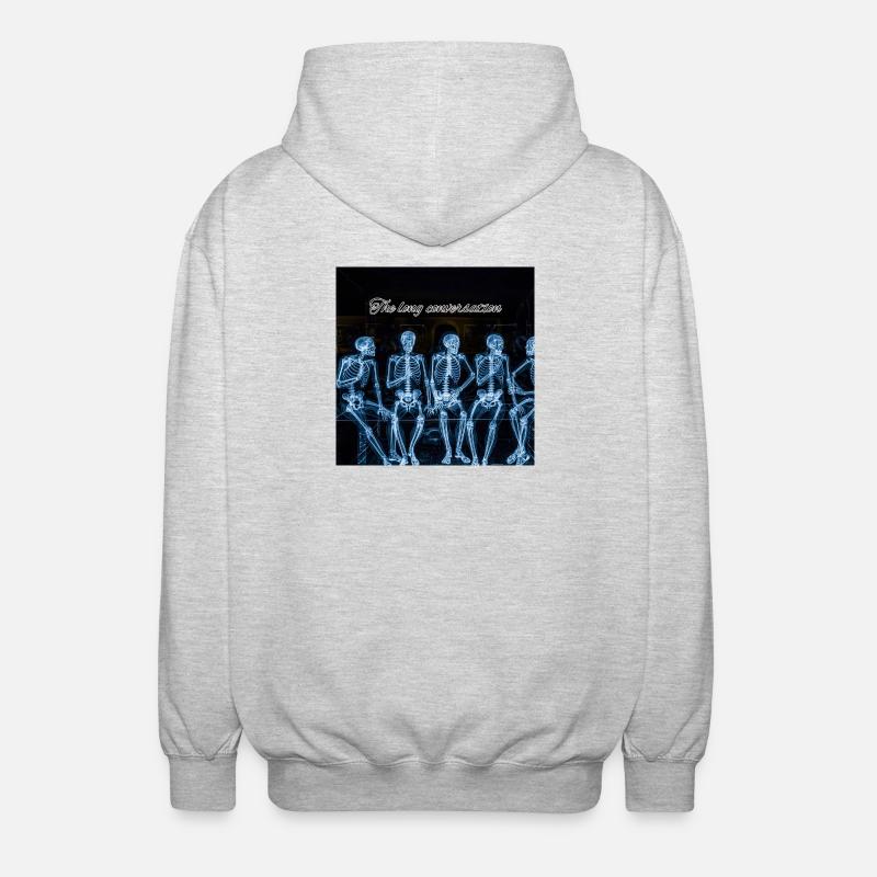 Long Talks : Rangée des Squelettes - Veste à capuche unisexe - gris clair chiné