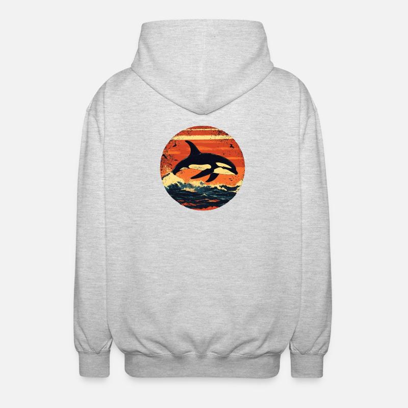 Orca - Unisex Kapuzenjacke - Hellgrau meliert