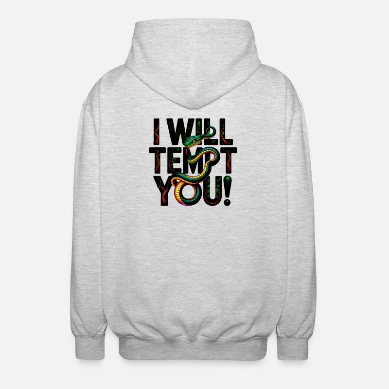 Die Versucherschlange - Unisex Kapuzenjacke - Hellgrau meliert