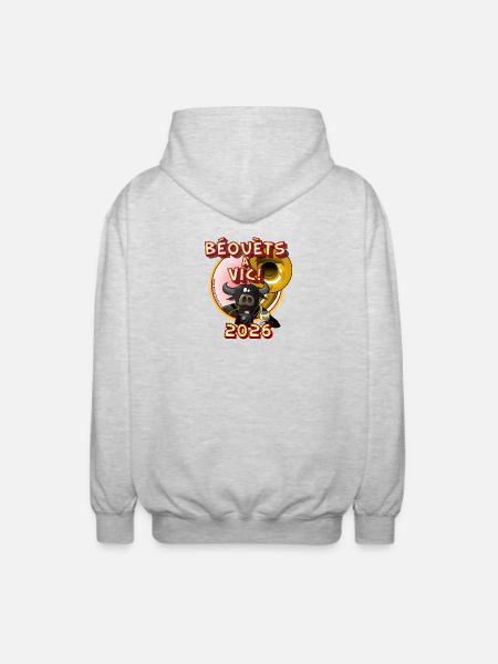 Beouets 2026  - Veste à capuche unisexe - gris clair chiné