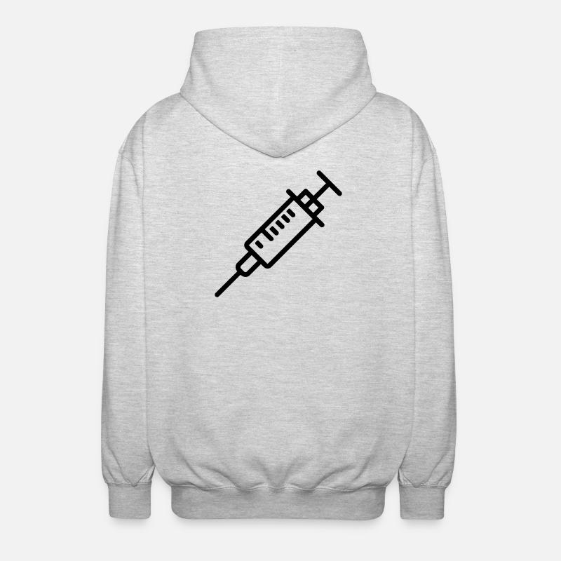 seringue - Veste à capuche unisexe - gris clair chiné