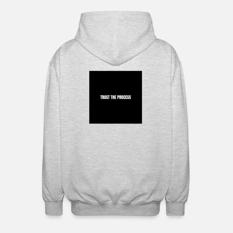 Confidence in the Process - Unisex Hooded Jacket - light heather grey