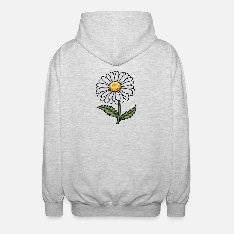 Gänseblümchen - Unisex Kapuzenjacke - Hellgrau meliert